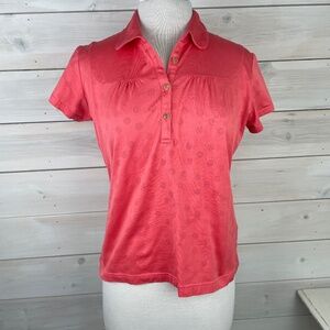 Sport Haley Coral Short Sleeve Athletic Golf Polo Top
